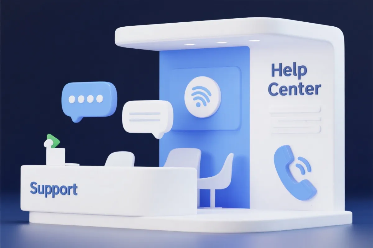 客服与支持插画